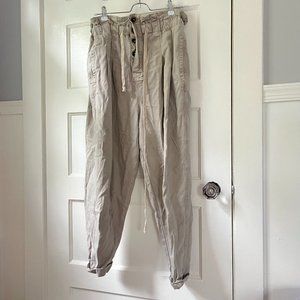 Free People Baggy Utility Khaki Cargo Pants